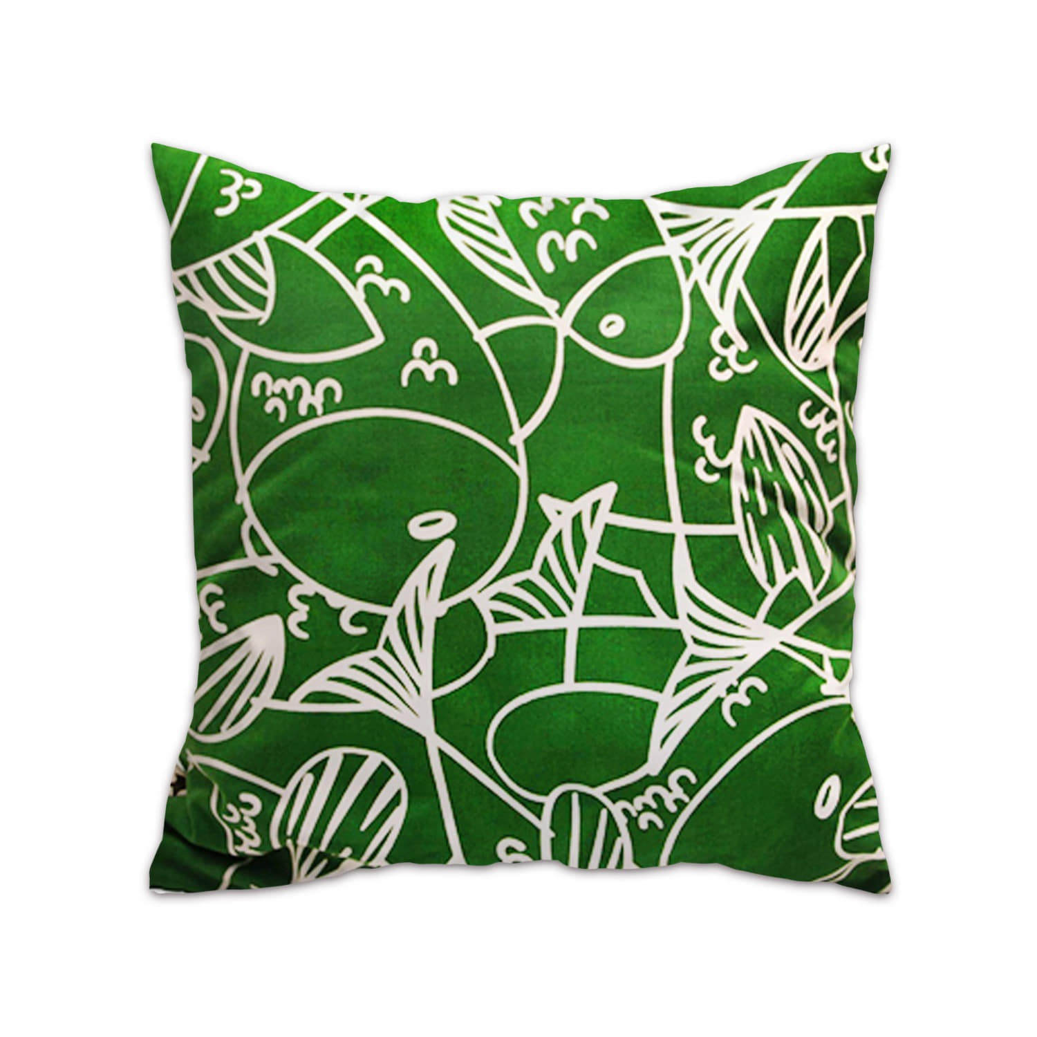[maison el BARA] Fish green cushion