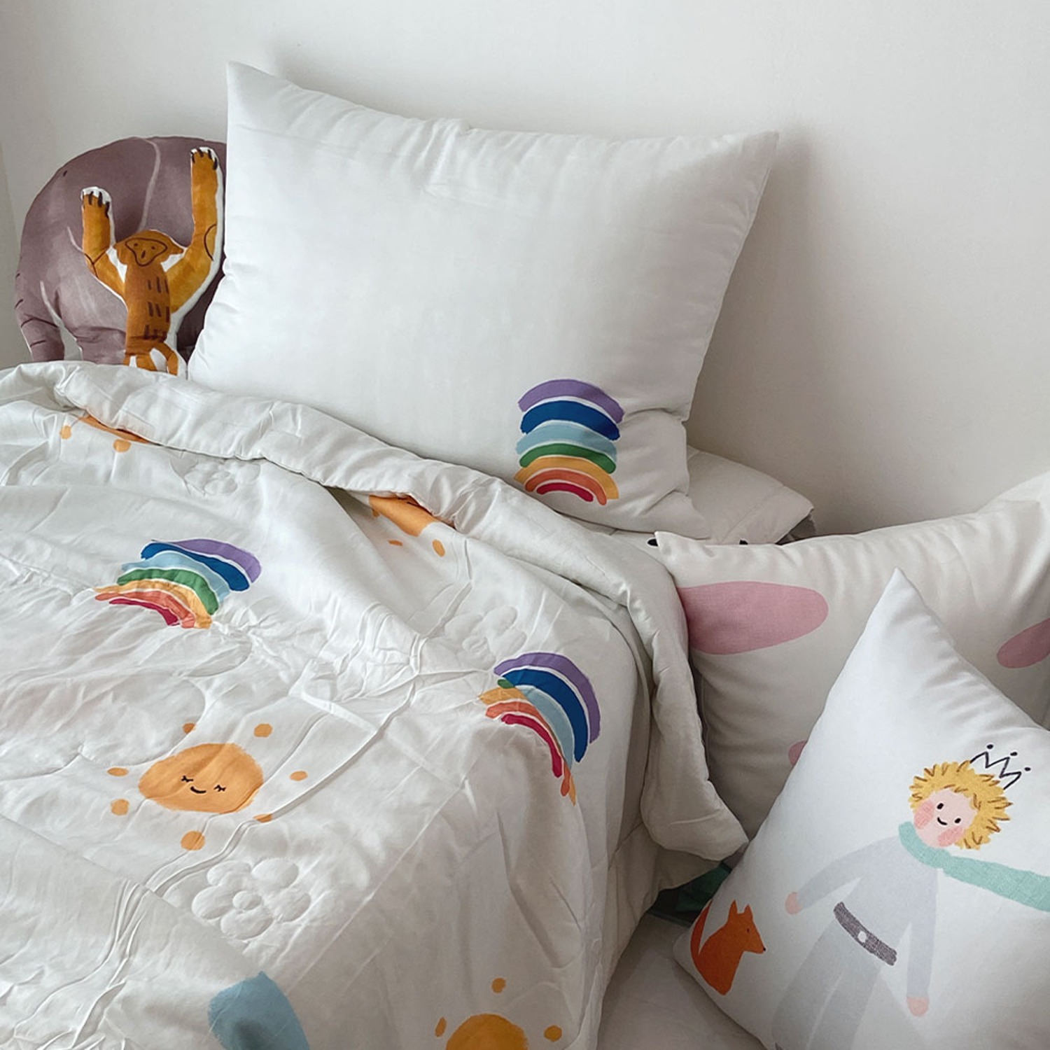 [drawing AMY] Little Rainbow summer bed comforter set