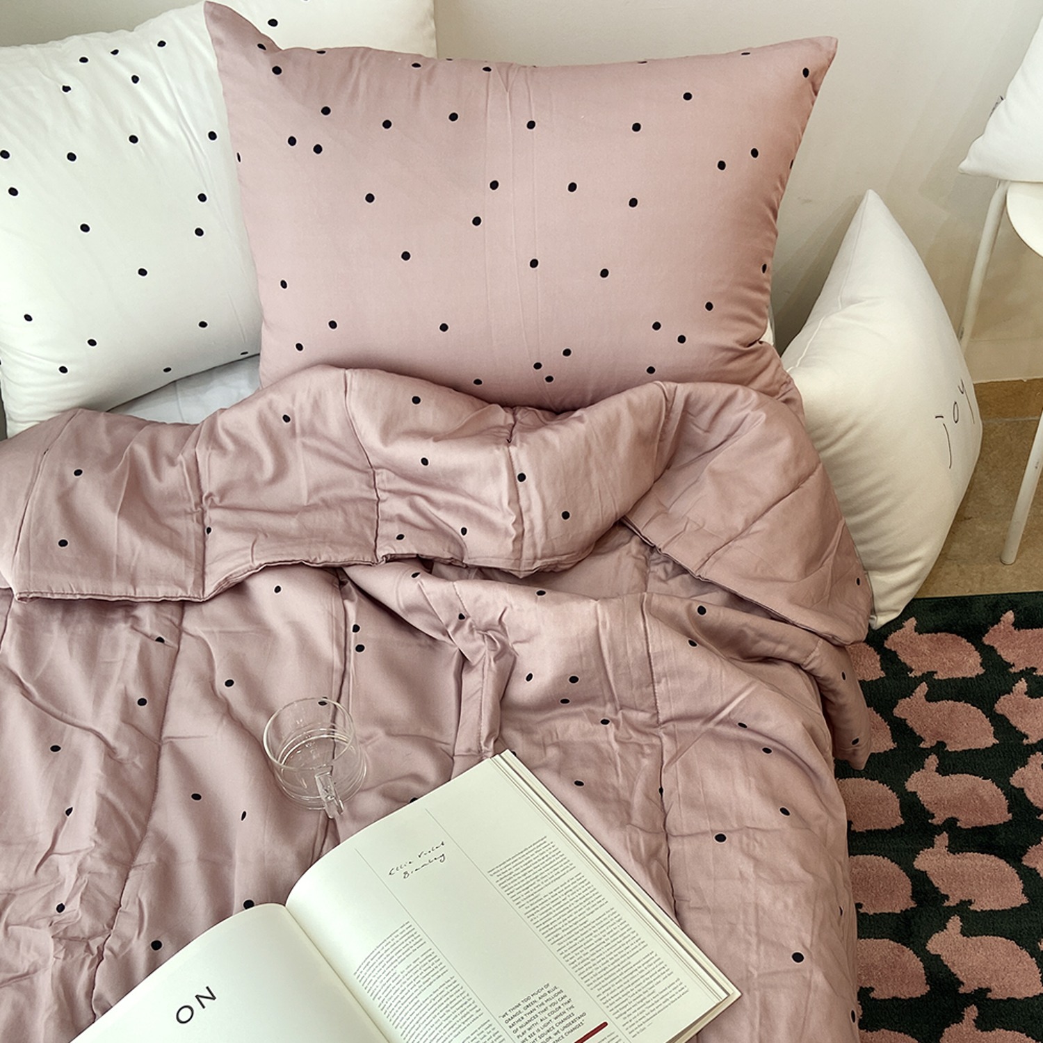 [a.o.b] Recipe Grayishpink summer bed comforter set