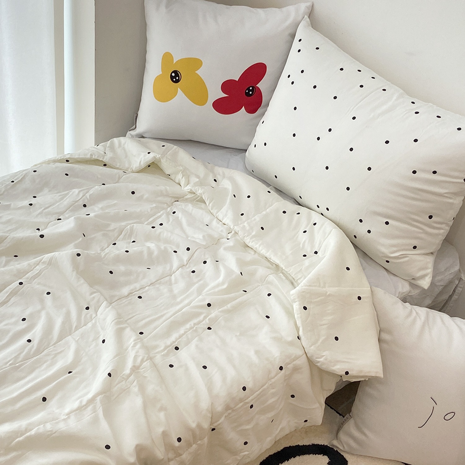 [drawing AMY] Recipe White summer bed comforter set